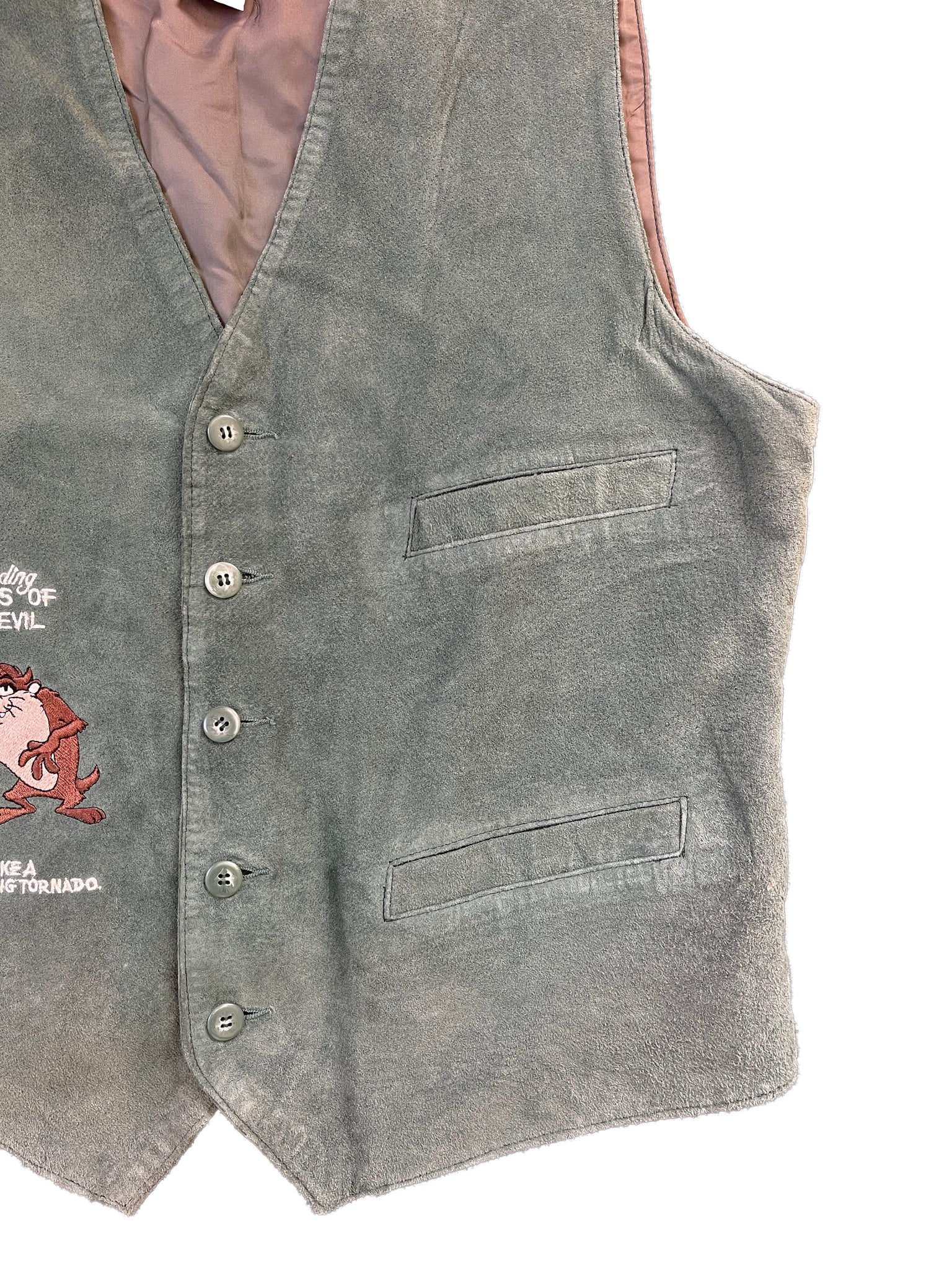 vintage looney tunes leather vest